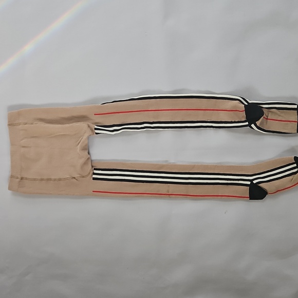 NEW! Burberry Kids Beige Icon Stripe Tights Size 8Y - Picture 10 of 16